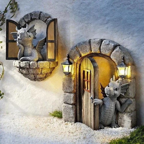 Garden dragon statue - ls,