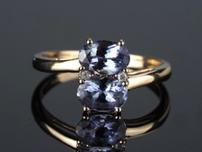Tanzanite and Diamond 9ct gold