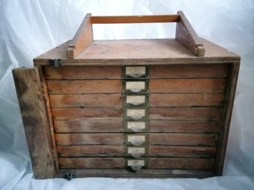 Printing press wood - printing, cabinet