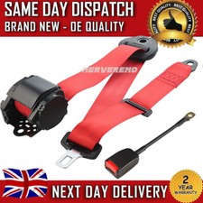 Universal 3 Point Seat Belts Safety Belt 4m Length Retractable Long Strap NEW