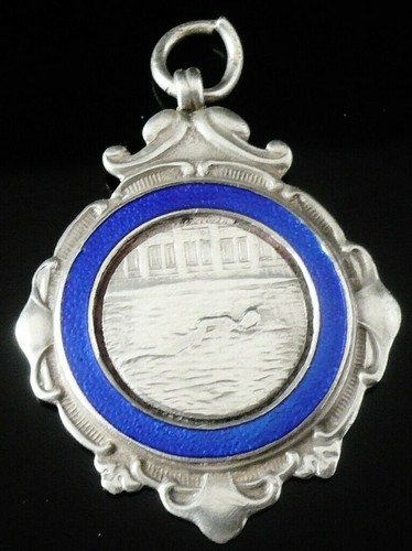 Sterling silver enamel - enamel, pocket