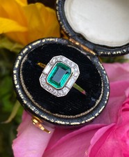Art Deco Emerald and Diamond