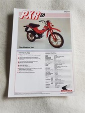 HONDA PXR50 Motorcycle Sales Specification Leaflet FEB 1985