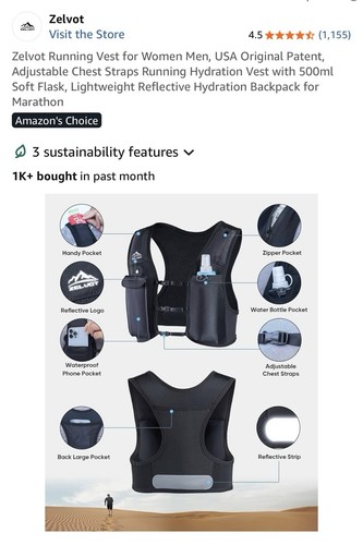 Zeluot men running vest - men's,