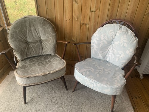 Two ercol tub chairs - tub,