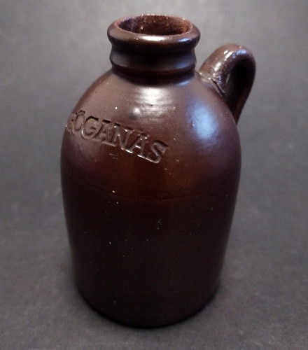 Vintage stoneware small bottle - small,