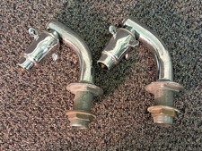 Pair Vintage Supatap Basin / Bath Taps - Chrome Plated