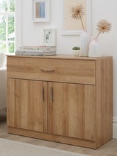 Panama 2 Door 1 Drawer Small Sideboard Oak | Compact Storage| Hallway Organiser