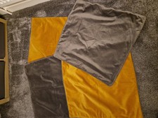 Next Cushion Covers X4 Ochre Yellow And Grey 50x50cm