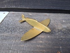 Small Vintage Spitfire Brass model/trench art FREE P&P 