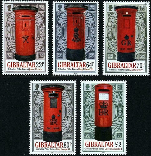 Gibraltar 2016 mnh old post - gibraltar, "old