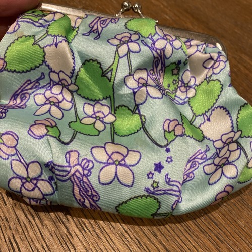 Makeup purse satin floral - makeup,
