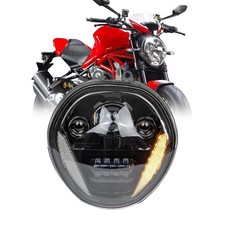 LED Headlights Assembly W/ DRL For 2014-2016 Ducati Monster 821 1200 1200R 1200S