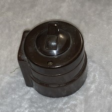 Vintage Crabtree Bakelite  Ceramic  Vitreous Switch with Socket British made