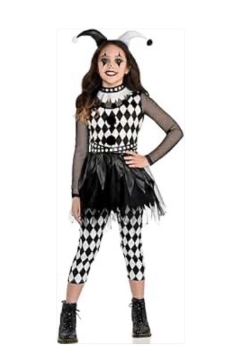 3pc punky jester clown - 3pc,