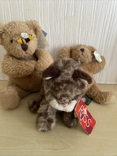 Russ plush bears with tags - plush,