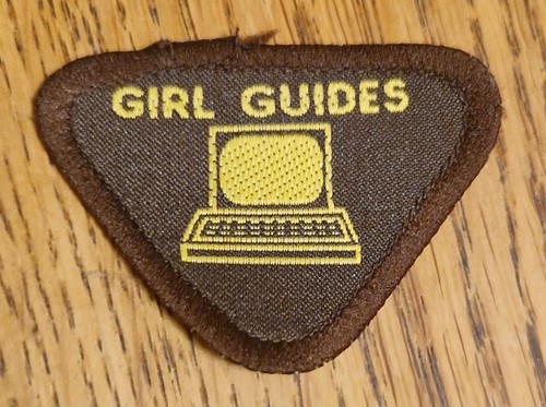 Girlguiding old computer girl - girlguiding,