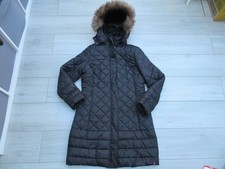 Joules Snowshill Coat Jacket Quilted Black Removable Hood Long Size 12 Parka