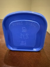 Rare Vintage Buddeez Bread Buddy Bread Keeper Container Blue Camping Supplies