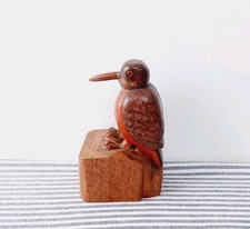 Stunning Hand Carved Wooden Bird Folk Art Arts & Crafts Style Woodpecker Statue