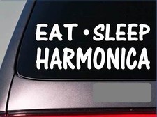 Eat Sleep Harmonica Sticker
