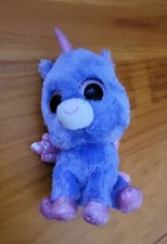 Ty Beanie Boos Buddy Blue Rainbow The Unicorn Soft Toy