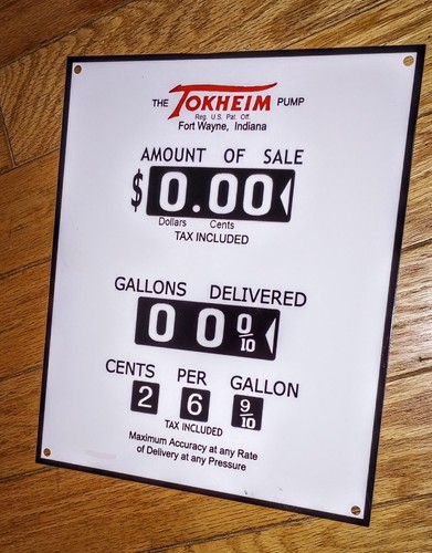 Gas pump face plate - plate,