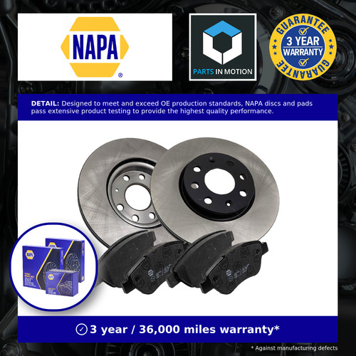 Vented brake discs and pads - 2x,