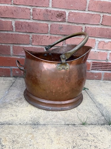 Antique brass copper helmet - &,