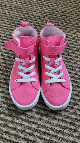 Girls pink canvas - pink, hi-top