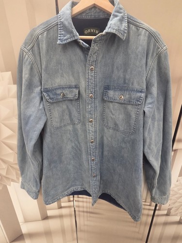 Orvis denim fleece lined shirt - fleece,