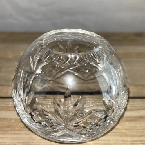 Cut glass crystal ball vase - glass,