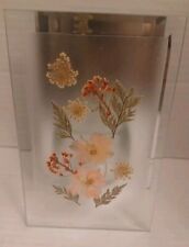 Pressed Glass Flowers Bevelled