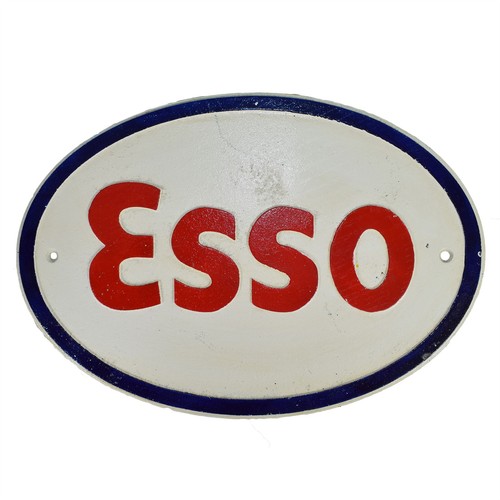 Esso cast iron sign plaque - iron,