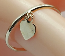 9ct Gold Heart Charm Band Ring