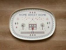 Vintage St Michael Melamine Large Serving Tray Home Sweet Home Motif Kitchenalia