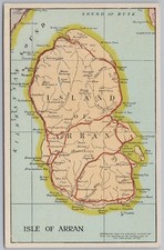 ISLE OF ARRAN Map Postcard by