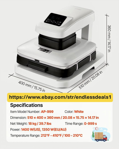 Heat press machine x 15 - heat,