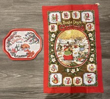 Christmas Tea Towel, 12 Days