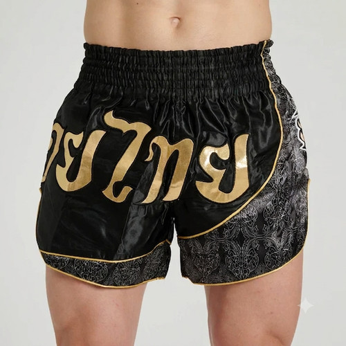 Custom muay thai shorts black - thai,