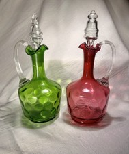 Pair Of Antique Victorian Red