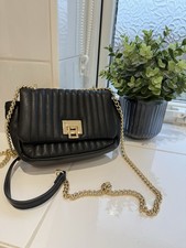 Dorothy Perkins Women's Clutch Bag with Gold Strap In Black