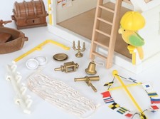 Sylvanian Lock Keepers Cottage spares. Parrot flags Captain Crew Calico Critters