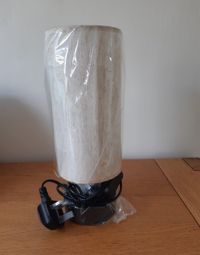Beige fabric drum - fabric, shade