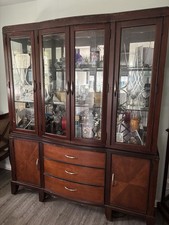 Vintage Brown Glass Fronted