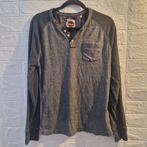 Superdry shirt mens - large, grey