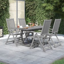 Grey Solid Acacia 5pc Garden