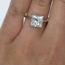 2.09 Ct Princess Cut Real