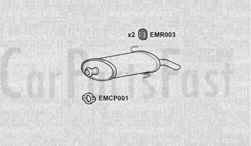 Expg6001 exhaust rear box - expg6001,