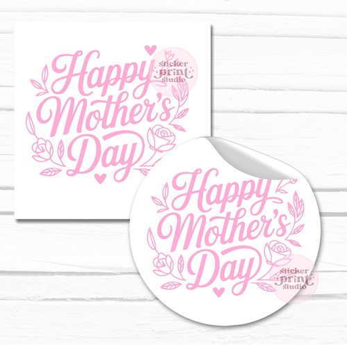 Mothers day stickers candles - day,